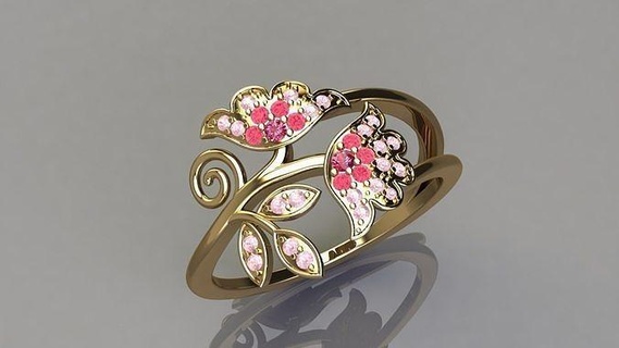 Finger Ring Sammlung Valentinstag Geschenk Liebe Schmuck Ringe Diamant Gold druckbar 3d print model - Mito3D