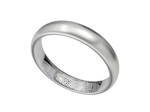 huella dactilar anillo banda trimestre esculpir cc103 dedo impresión mujer joyería joya hombres Boda conjunto compromiso imprimible plata platino oro matrimonio bisutería 3d print model - Mito3D