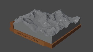 bocina ventana montaña paisaje volcán terreno ambiente naturaleza fotogrametría elevación dem ciencias 3d print model - Mito3D