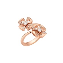fiorever bvlgari rosa squillare oro diamante gioielleria lusso splendente anelli 3d print model - Mito3D