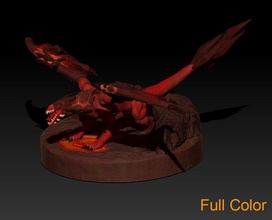 feu dragon personnage monstre bête nature magique fantaisie créature dinosaure mythe tyrannosaure rex légende démon jeux jouets 3d print model - Mito3D