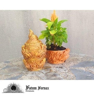 Feu pot fleur impression endroit vase maison décor général plante 3d print model - Mito3D