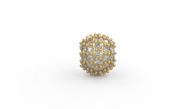 Feuerball Charme Anhänger Gold Juwel Schmuck Silber druckbar Diamant Frau Mode Hochzeit Solitär Saphir Rubin Halskette Liebe Pandora 3d print model - Mito3D