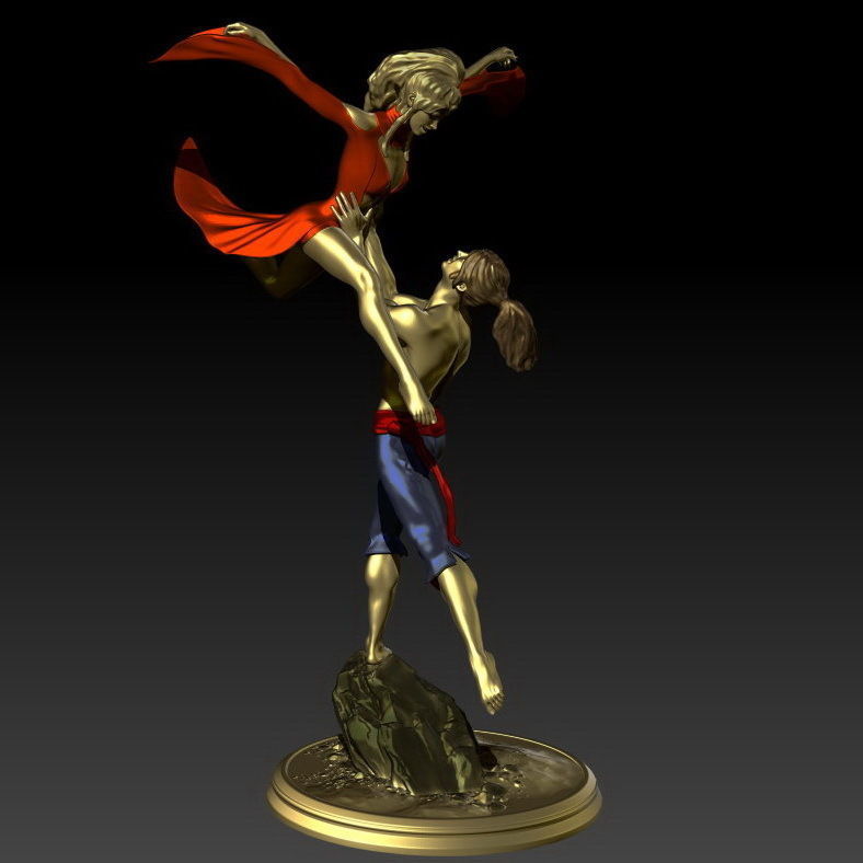 firebird art balance man people figure sculpture woman scale athlete dancer ballet figurine dancing sculptures 3D print model - Mito3D