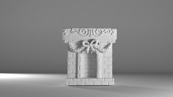 camino architettura fuoco posto interno arte architettonico atmosfera focolare casa arredamento 3d print model - Mito3D