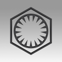 première commande empire galactique symbole de logo d'abord ordre l'empire les rebelles l'alliance étoiles guerres signe passe-temps le bricolage d'autres hobby 3d print model - Mito3D