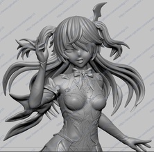 fishl genshin impact hidef clé 3d impression modèle mona jeu magicien anime fille figure mage jeane paymion art sculptures 3d print model - Mito3D