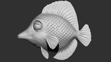 balık 3d Yazdır model yaban hayatı yüzme doğa suda yaşayan su Sanat hayvan okyanus Köpekbalığı deniz Su illüstrasyon oyunlar oyuncaklar 3d print model - Mito3D