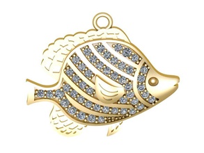 fish jewelry logo rings pendants print design monument art gold platinum download silver dragon caiters diamond jewel modern monkey 3d print model - Mito3D