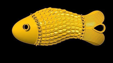 peixe machale anel Projeto joalheria ouro prata argolas joias pedra homens masculino oval machhalee 3d print model - Mito3D