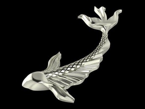 fish pendant gold silver printable white platinum fashion nature sea ocean shark jewelry pendants 3d print model - Mito3D