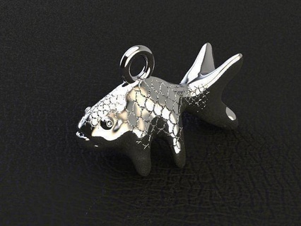 fish pendant pendant jewelry gold silver pendants printable jewelry pendant jewel fish pendant fish necklace necklace pendant  3d print model - Mito3D