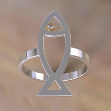 pesce anello gioielli oro argento diamante gemma gioiello stampabile di fidanzamento matrimonio 3dmodel prototipo brillante 3dprint cnc fresatura la stampa amore anelli 3d print model - Mito3D