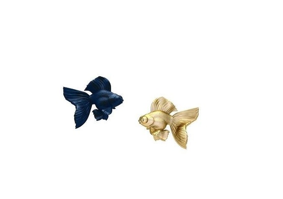balık sarı takı hayvan sterlin 2520 mücevher yüzük yazdırılabilir gümüş kolye 3d print model - Mito3D