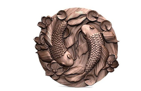 fishes cnc fish art sea animal artcam relief signs logos 3d print model - Mito3D
