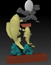 fishes passing gate fish pass turn dragon house decor 3d print model - Mito3D