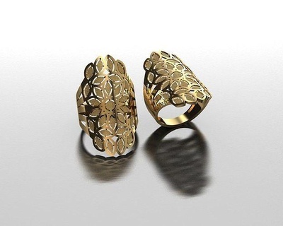 Fission Ring 42 Ringe Schmuck Gold Silber Diamant druckbar Juwel Hochzeit Sterling Mode Platin engagem Hinweis 3d print model - Mito3D