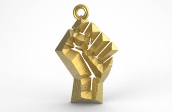 fist pendant 1 jewelry fashion silver printable pendants 3d print model - Mito3D