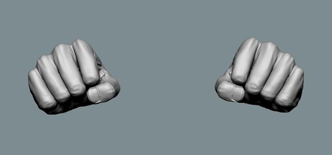 fists pair of hands action figures toys custom printready hobby diy 3d print model - Mito3D