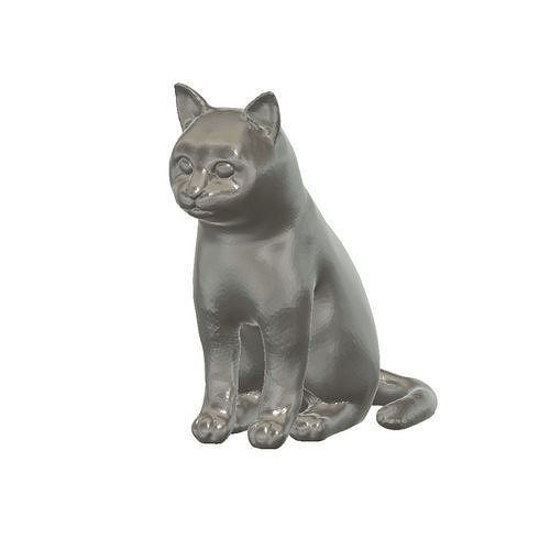 chat 3d modèles animal imprimable mammifère art sculptures 3D print model - Mito3D