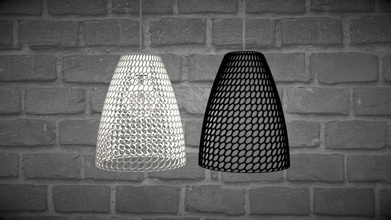 five lamps topology suspension lamp lighting lustre droplight house 3d print model - Mito3D