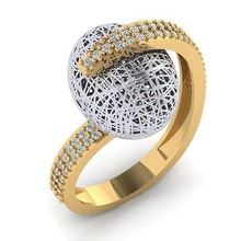füzyon yüzük 10 mücevher altın takı yüzükler parlak fantezi 3d print model - Mito3D