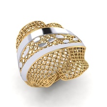 fusione squillare 35 visione oro gioielleria moda brillante stampabile bellezza sterlina diamante argento diamant modelli anelli luminosa fantasia 3d print model - Mito3D
