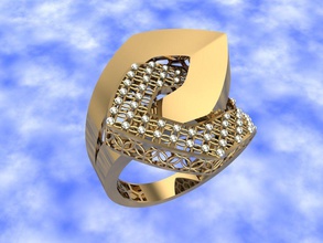 fizyon ring 4 jewelry jewellery gold seryas model rings 3d print model - Mito3D