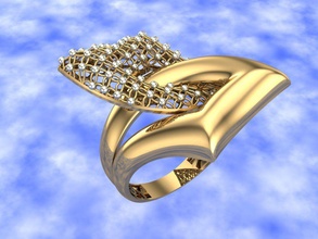 fizyon anel de 5 jóias modelo anéis seryas ouro 3d print model - Mito3D