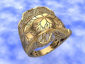fizyon ring 7 jewelry jewllery rings model gold seryas 3d print model - Mito3D