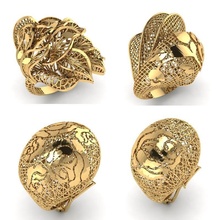 fusión anillos 36 50x modelos visión anillo oro joyería Moda brillante imprimible belleza libra esterlina diamante plata Diamante fantasía joya 3d print model - Mito3D