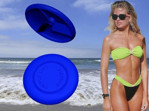 efervescente frisbee hélice triplo lift acrobacia molho vôo voar praia diversão brinquedo toque experimental avião asa aerodinâmico patente jogos brinquedos 3d print model - Mito3D
