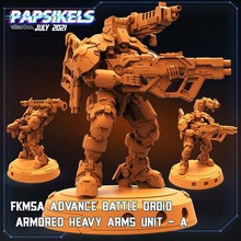 fkmsa advance battle droid armored heavyarms unit a modular robot wargaming mecha wagame games toys 3d print model - Mito3D
