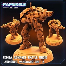 fkmsa advance battle droid armored vanguard unit a modular robot wargaming mecha wagame games toys 3d print model - Mito3D