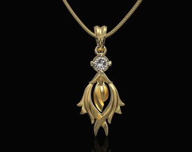 flame pendant gems 3d printable stl jewelry pendants gold silver platinum sterling gemstones brilliant women modern fashion diamant 3d print model - Mito3D
