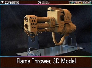 flamme werfer 3d modell flammenwerfer militär gewehr waffe miniatur skulptur krieg spiel feuer figuren sammlung sammlerstück drucken armee spielzeuge spiele 3d print model - Mito3D
