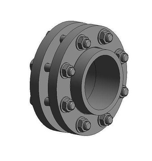 flange double w bolts stub serrated - size 25mm-250mm mep revit hvac ventilation mechanical plumbing fire protection piping fitting 3d modle pools accsseories chilled water part auto pvc arch valves advanced science engineering 3d print model - Mito3D
