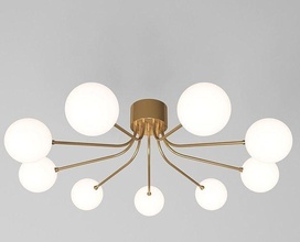 Flanell Orbit Leuchter Licht Lampe retro Familie wohnhaft Ultra Design modern Dach Haus Dekor 3d print model - Mito3D