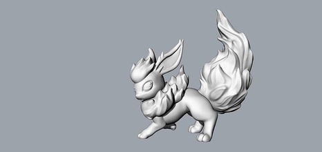 flareon pokemon animal characters game printable sculpture decorative goblin mage mesh electronic games toys accessories 3d print model - Mito3D