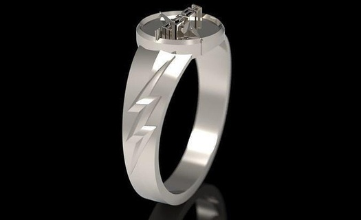 destello 9 anillo diamantes vidriado contemporáneo Arte brillando lujo diamante plata brillante Diamante rubí joyería joya Moda anillos 3d print model - Mito3D
