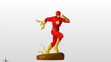 flash diorama fast man art dc comics justice league sculptures 3d print model - Mito3D