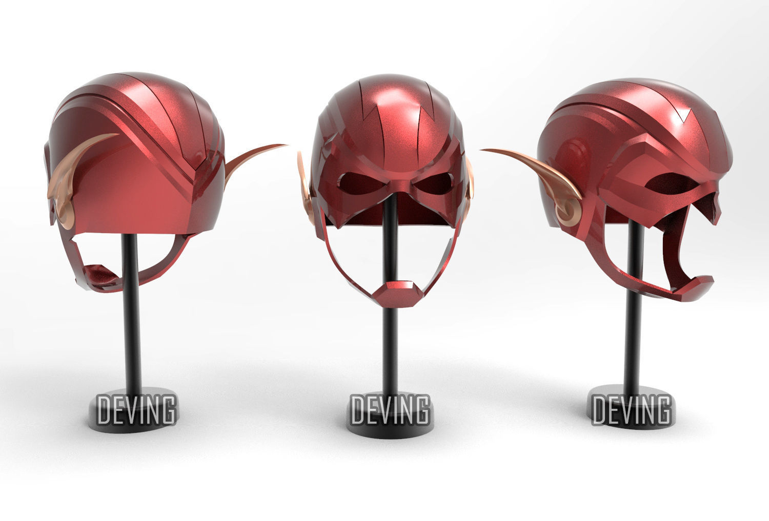 flash helmet dc comics cosplay justice league superhero costume games toys 3D print model - Mito3D