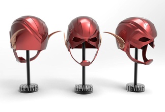destello casco dc historietas cosplay justicia liga superhéroe disfraz juegos juguetes 3d print model - Mito3D