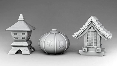 flashlights 3d 3dprinting 3dprint house middleages wood 28mm miniatures stylized blizard warcraft castle decor toy building architecture rpg farm japan games toys board 3d print model - Mito3D