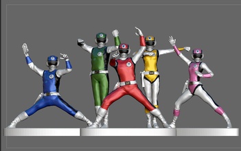 flashman statua choushinsei tv arte sculture 3d print model - Mito3D
