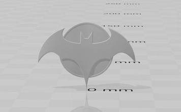 punto d'infiammabilità batman petto emblema luce silhouette pezzo dc i fumetti giochi giocattoli 3d print model - Mito3D