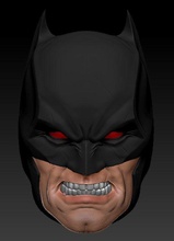 flashpoint batman head sculpt- angry flashpointbatman dccomics mezco games toys 3d print model - Mito3D