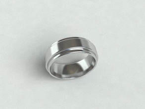 flat edge band gioielli uomini anello mm anelli 3d print model - Mito3D