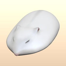 flat hamster sleeping hand art animal toy sculpture pet cute figure animals rodents mouse sculptures 3d print model - Mito3D
