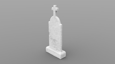 flat weathered headstone tombstone tombstones graveyard crypt gravestone cemetery grave morgue catacomb ghosts cemetary tomb burial dead halloween ghost scary spooky house outdoor 3d print model - Mito3D